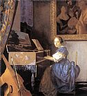 Lady Seated at a Virginal by Johannes Vermeer